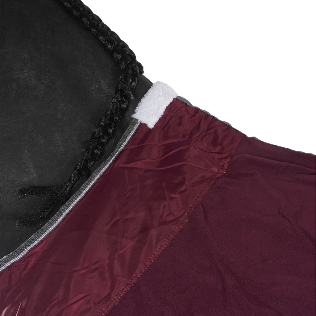 WeatherBeeta Fleecedeken Cooler Standard Neck Maroon/Grijs/Wit