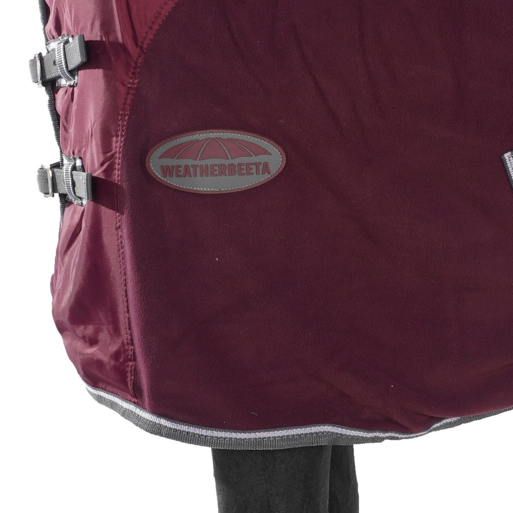 WeatherBeeta Fleecedeken Cooler Standard Neck Maroon/Grijs/Wit