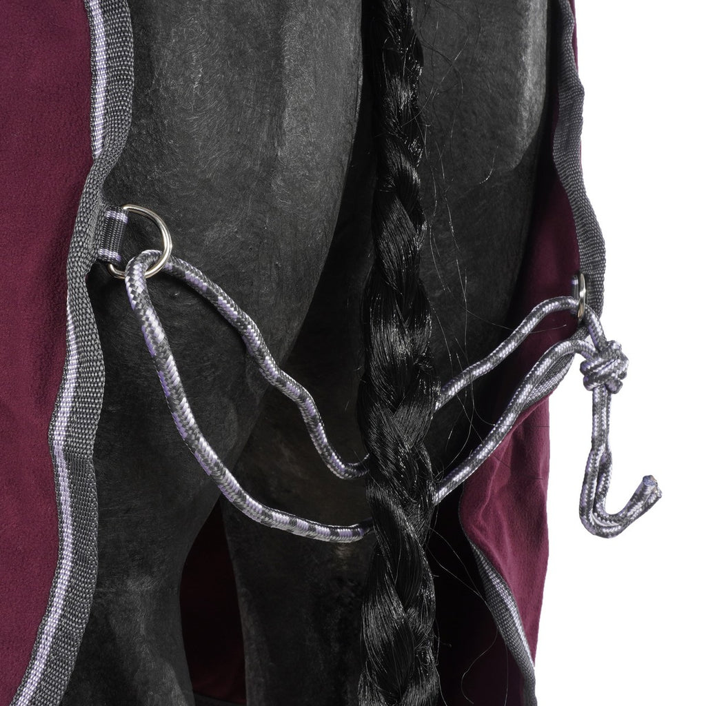 WeatherBeeta Fleecedeken Cooler Standard Neck Maroon/Grijs/Wit