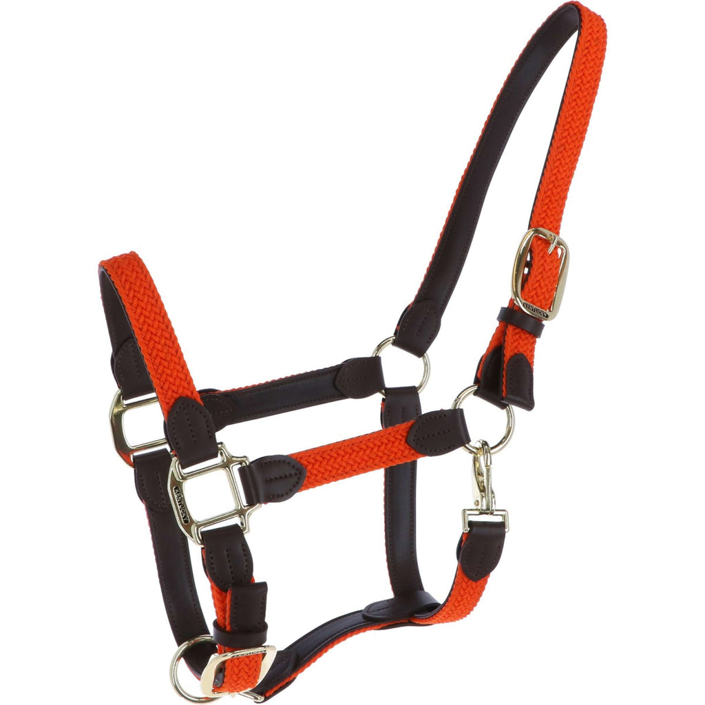 Kentucky Halster Gevlochten Nylon Oranje