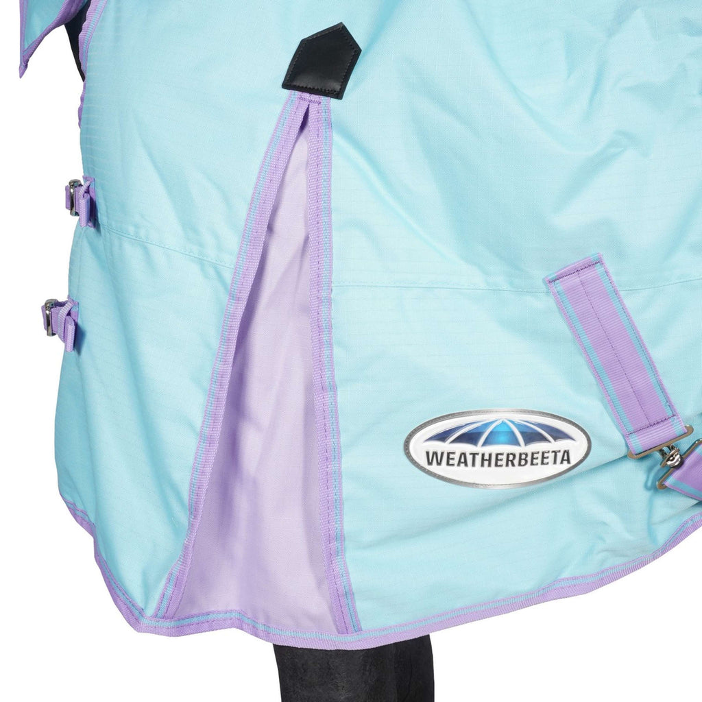 Weatherbeeta Winterdeken Comfitec Classic Combo Neck Medium/Lite lichtblauw/paars