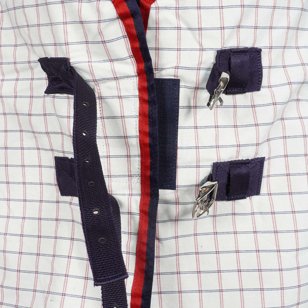 Weatherbeeta Zomerdeken Lite III Combo Neck Wit/Navy/Rood