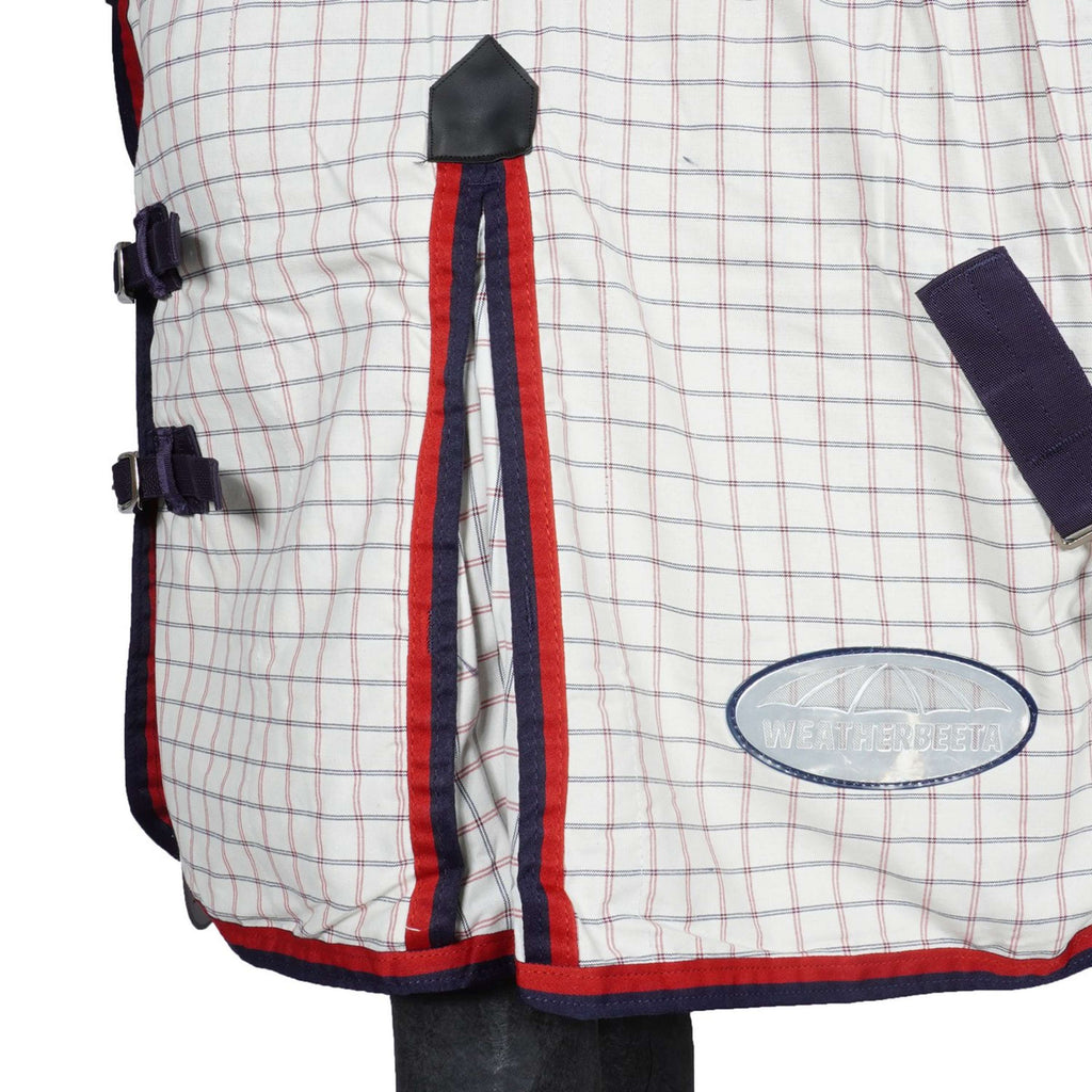 Weatherbeeta Zomerdeken Lite III Combo Neck Wit/Navy/Rood