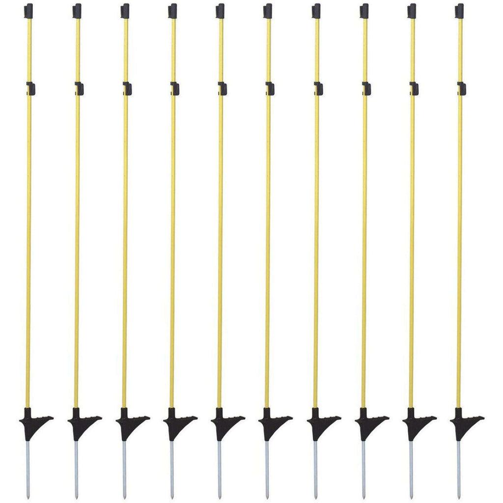 Ako Weidepaal Glasfiber Metalen Pen 2 Isolator 10 Stuks Geel