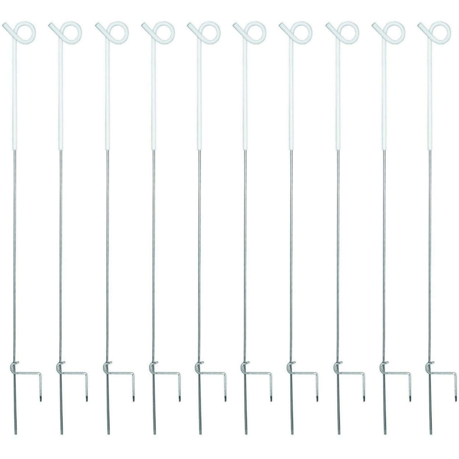 Agradi Power Veerstalenpaal met Krul 10 Stuks Wit