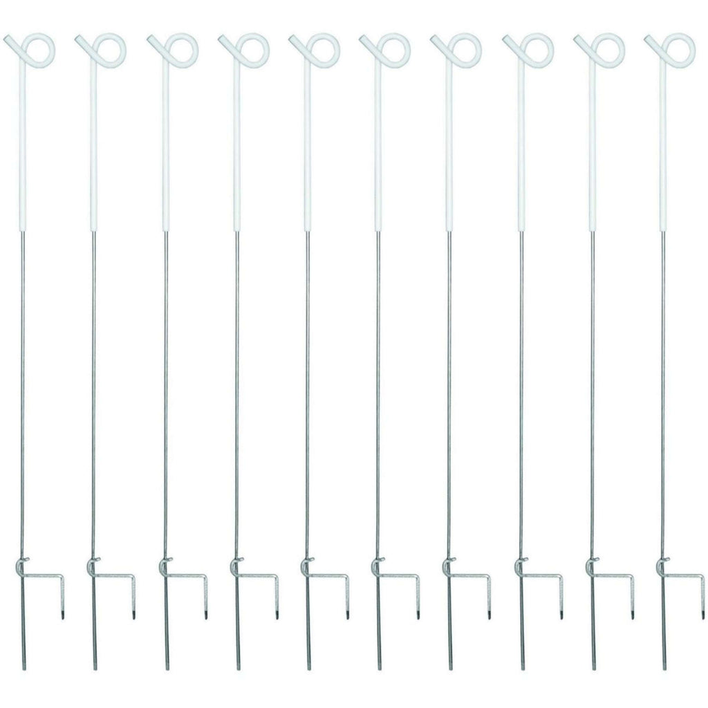 Agradi Power Veerstalenpaal met Krul 10 Stuks Wit