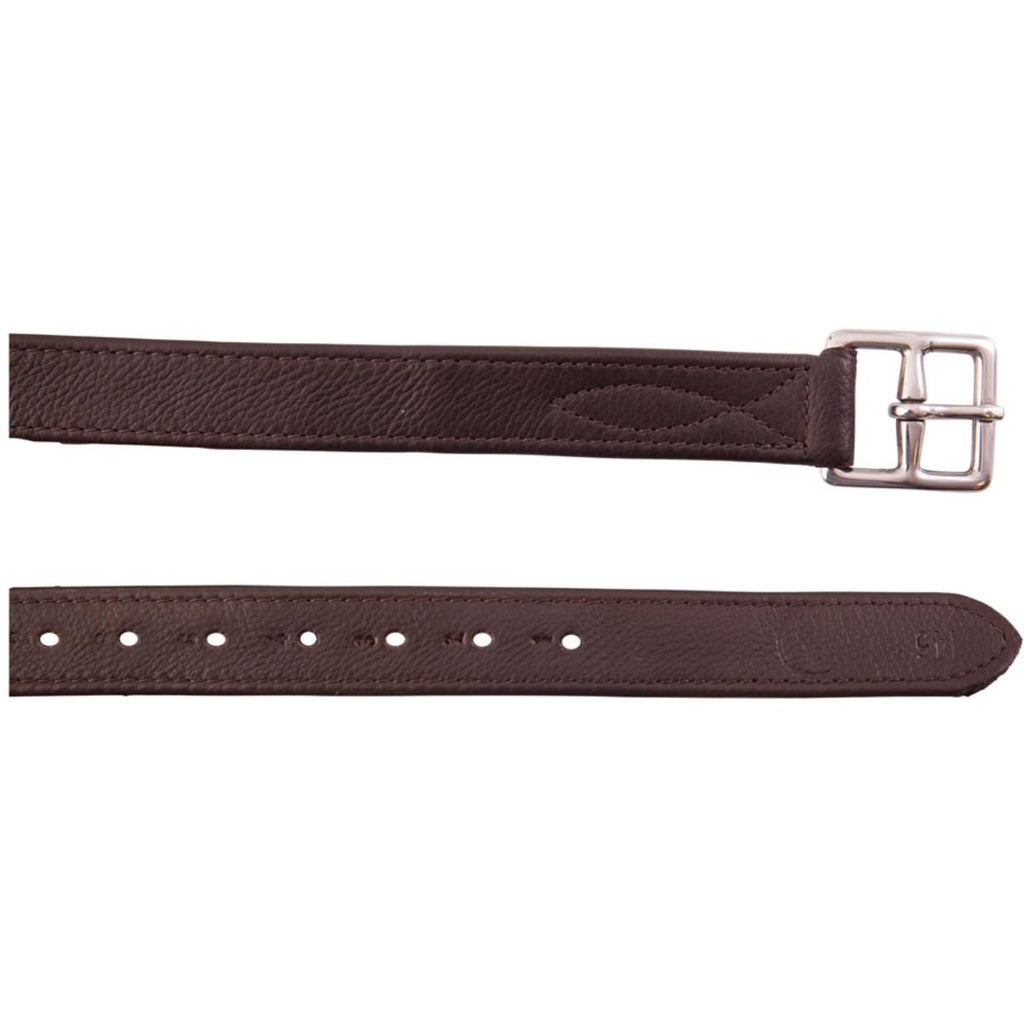 BR Stijgbeugelriemen Nylon en Soft RVS Gespen Bruin/Zilver