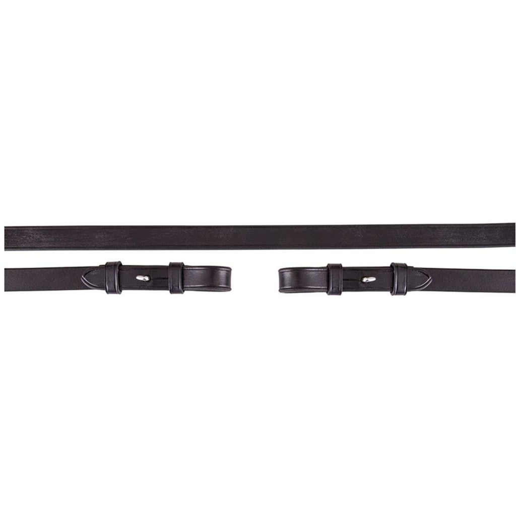 BR Teugel Dressuur Leer 16mm Blind Zwart