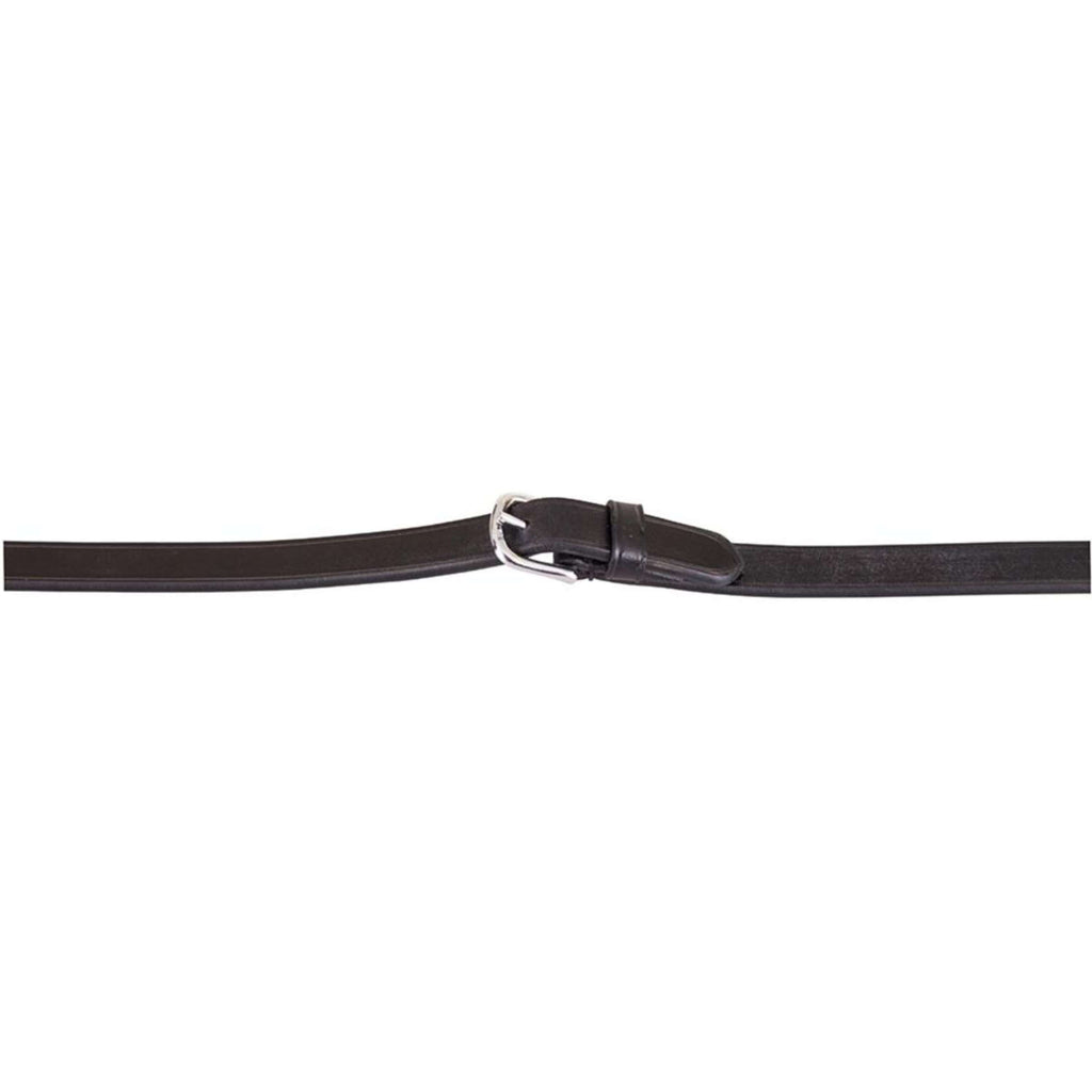 BR Teugel Dressuur Leer 16mm Blind Zwart