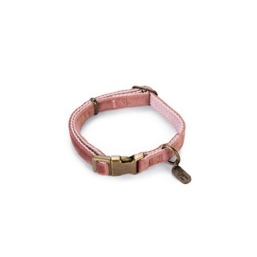 Designed by Lotte Hondenhalsband Velura Fluweel Roze