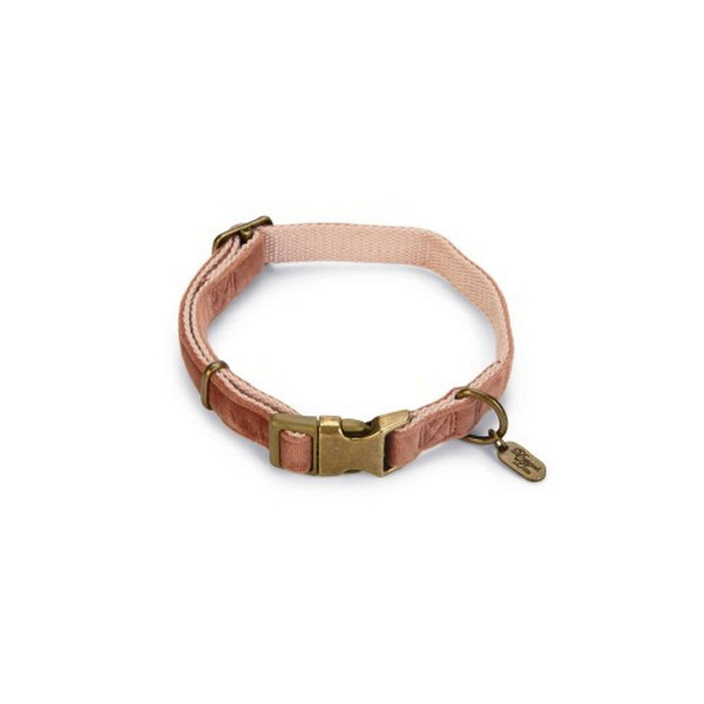 Designed by Lotte Hondenhalsband Velura Fluweel Roze