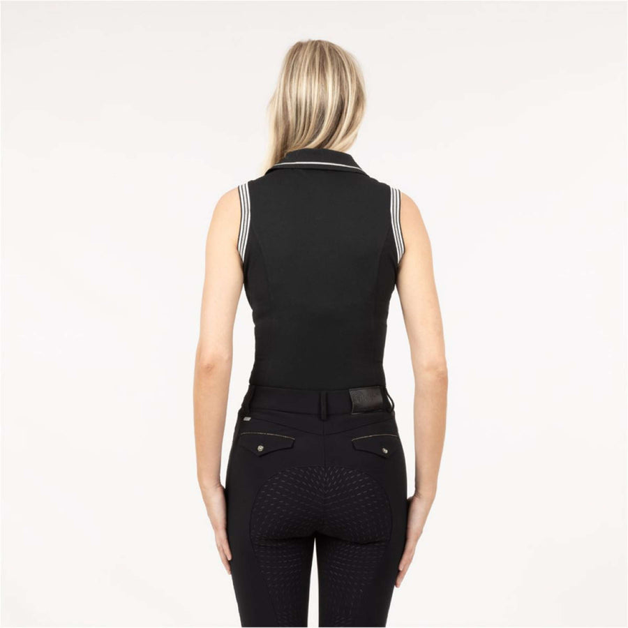 Anky Polo Mouwloos Zwart