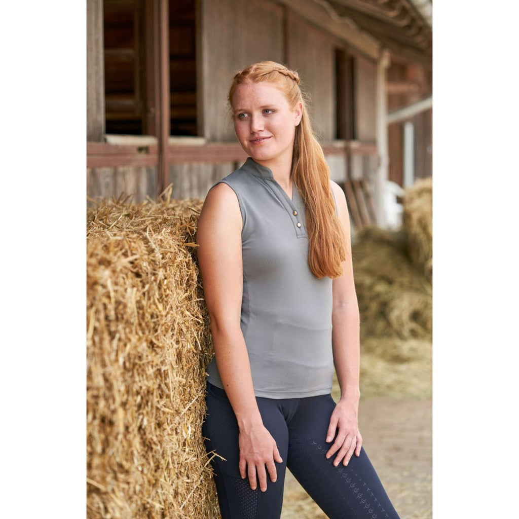 Covalliero Mouwloos Poloshirt Light Graphite