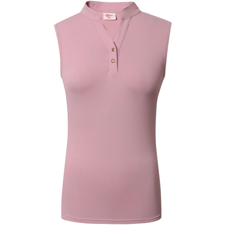 Covalliero Mouwloos Poloshirt Pearl Rose