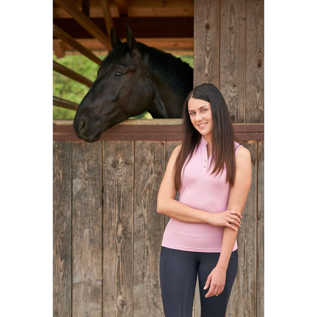 Covalliero Mouwloos Poloshirt Pearl Rose