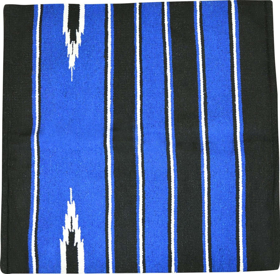 Randol's Navajo Show Blanket Katoen Zwart/Koningsblauw/Wit