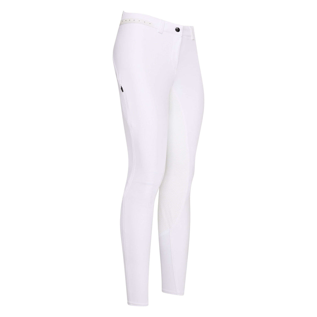 Euro-Star Rijbroek Equitation Queen Diamond Full Grip Wit