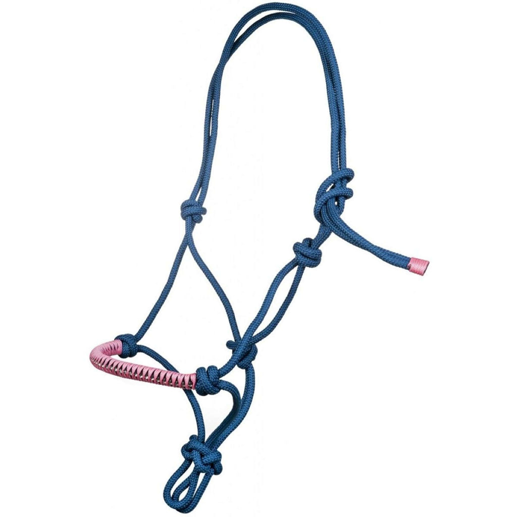 HKM Touwhalster Deko Azuurblauw/Roze