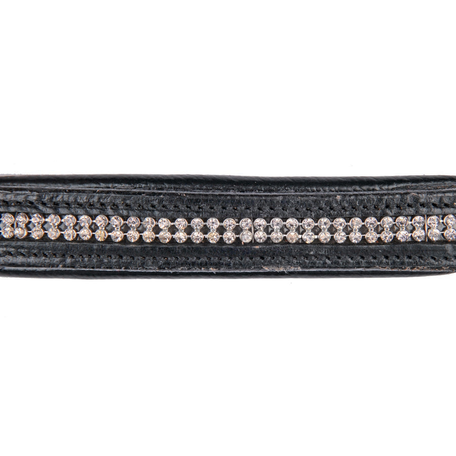 HKM Halster Diamond Leer Zwart