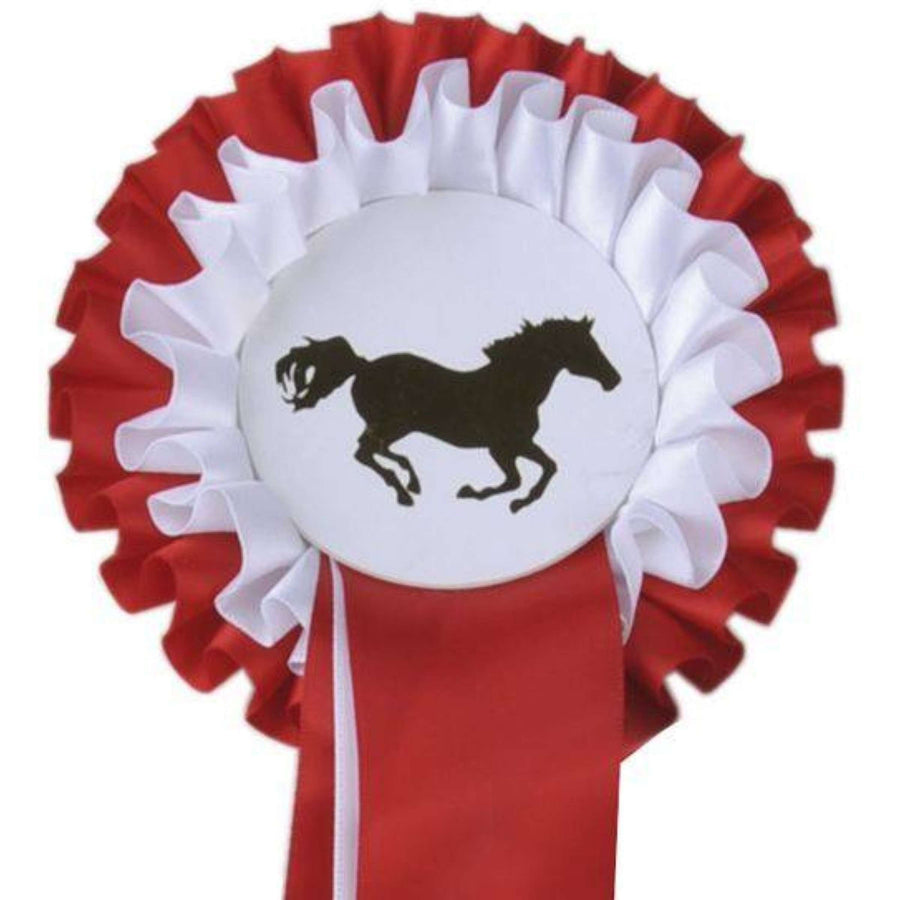 HKM Rozet 2 Lagen Rood/Wit