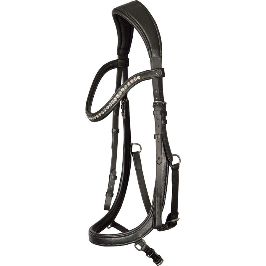 Harry's Horse Hoofdstel Anatomic Crystal Zwart