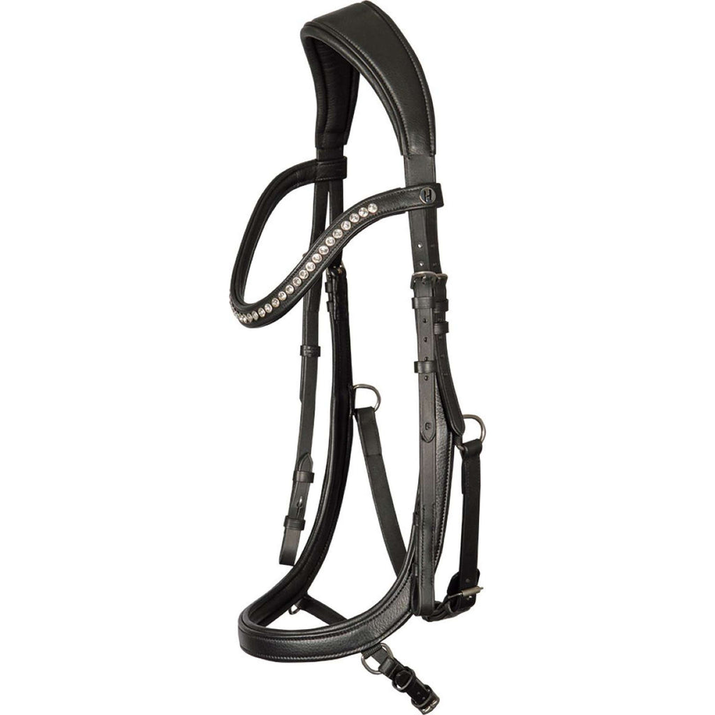 Harry's Horse Hoofdstel Anatomic Crystal Zwart