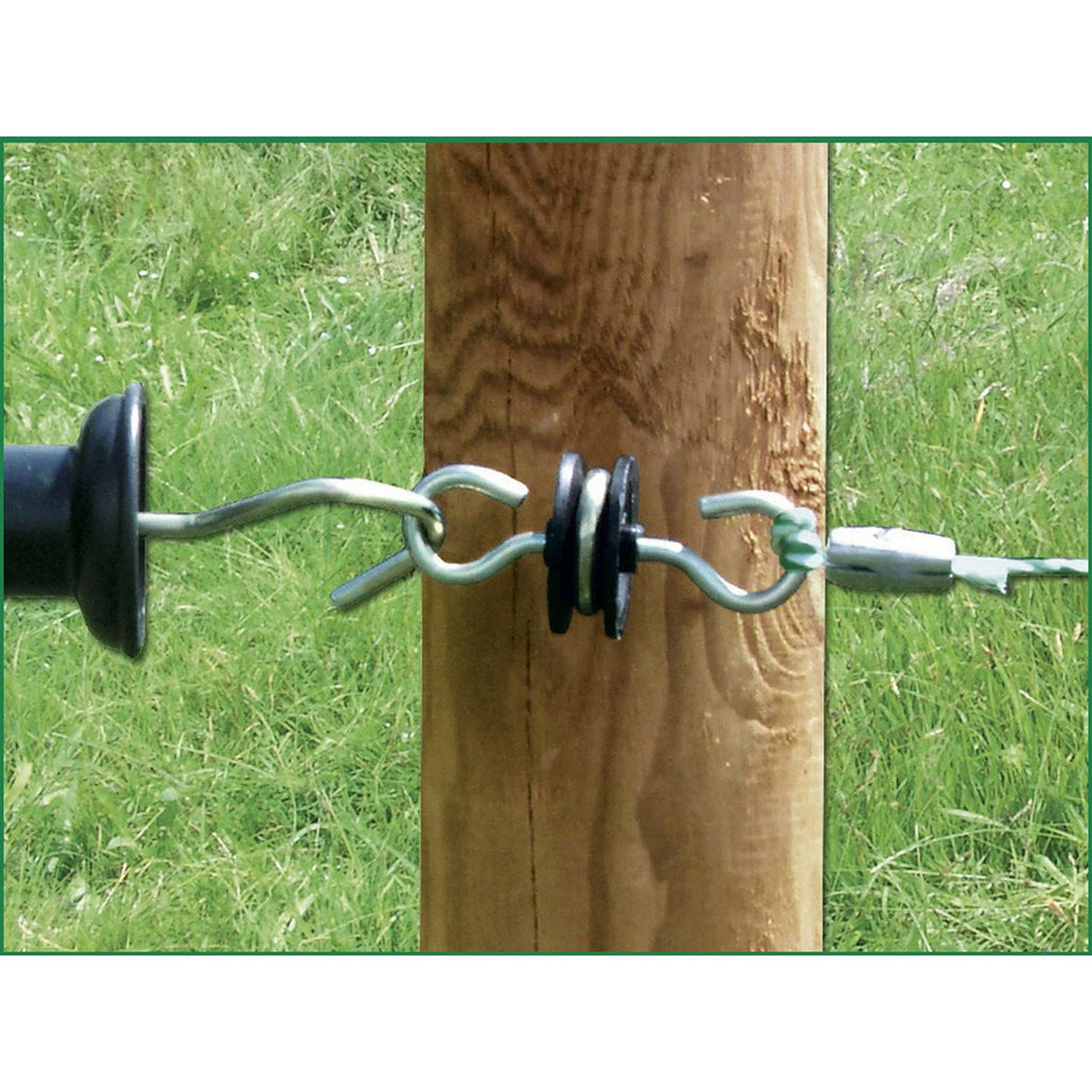 Agradi Power Poortgreep Insulator Gegalvaniseerd 2 Haken 10 Stuks