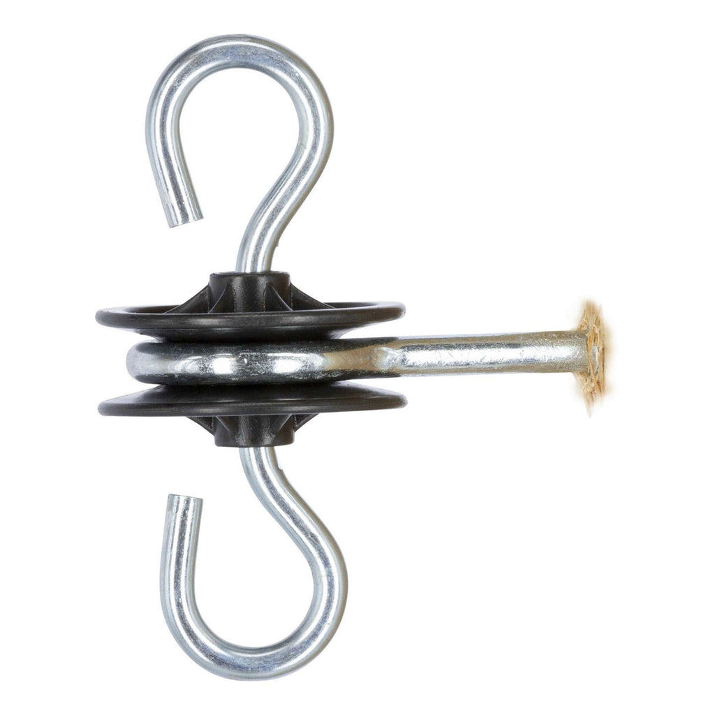 Agradi Power Poortgreep Insulator Gegalvaniseerd 2 Haken 10 Stuks