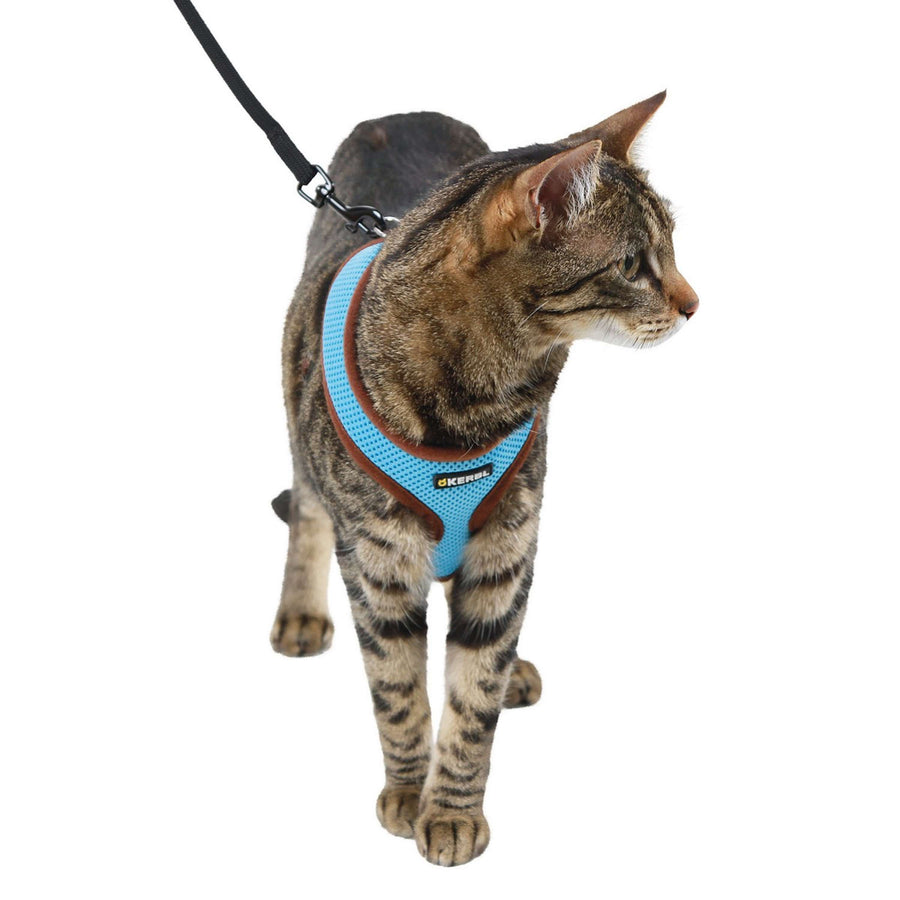 Kerbl Kattenharnas Active met Lijn Blauw