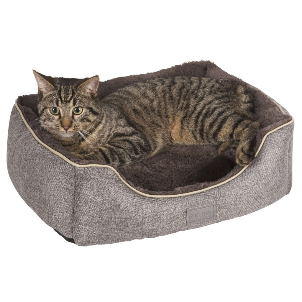 Kerbl Pluche Bed Samuel Zilver/Donkergrijs