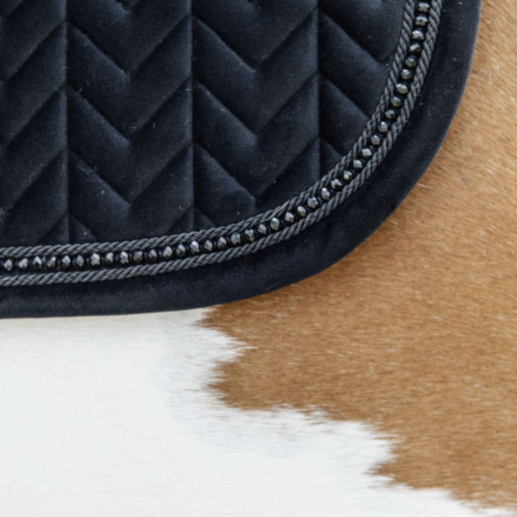 Kentucky Zadeldekje Velvet Pearls Dressuur Zwart