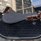 Kentucky Zadelonderlegger Halfpad Anatomic Absorb Sheepskin Bruin/Zwart