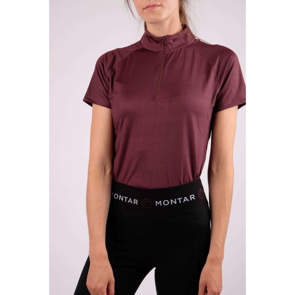 Montar Poloshirt Honey Mesh Plum