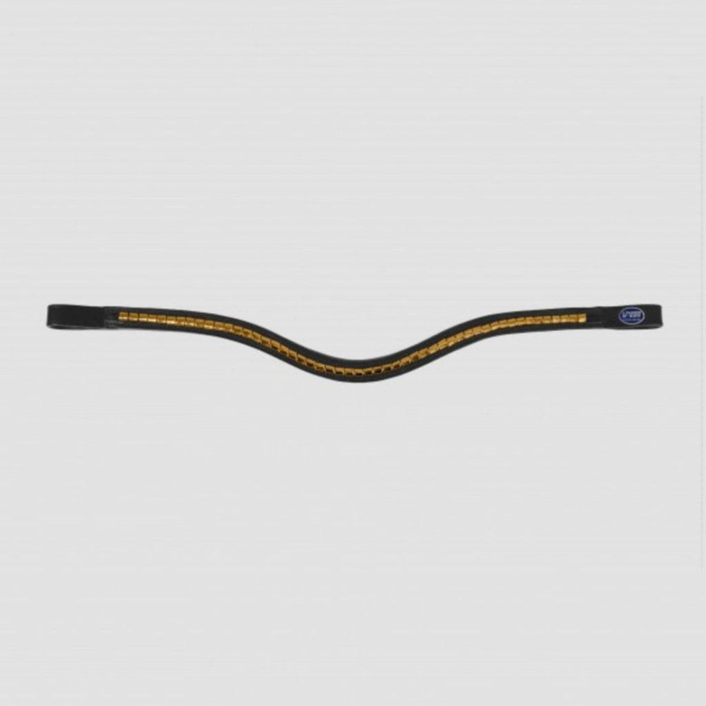 Passier Frontriem Waved Brass Zwart/Goud