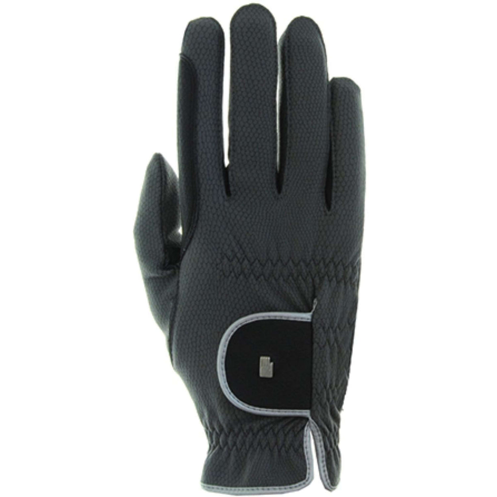 Roeckl Rijhandschoenen Malta Bicolor Antraciet/Zilver