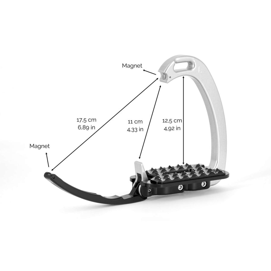 Tech Stirrups Stijgbeugels Venice Sloped EVO Zilver/Rood