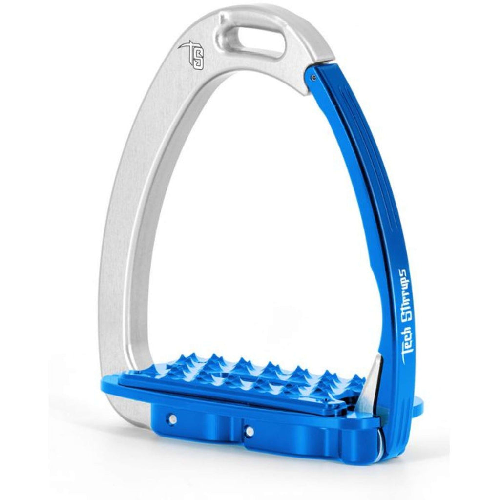 Tech Stirrups Stijgbeugels Venice Sloped EVO Zilver/Blauw