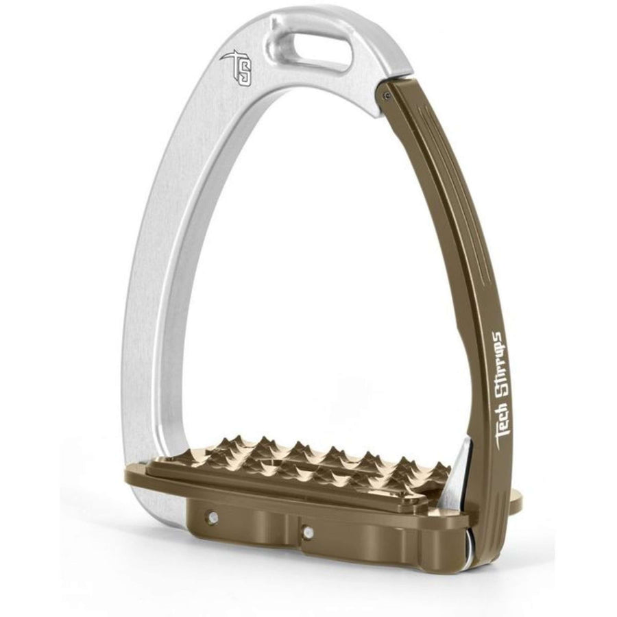 Tech Stirrups Stijgbeugels Venice Sloped EVO Zilver/Bruin