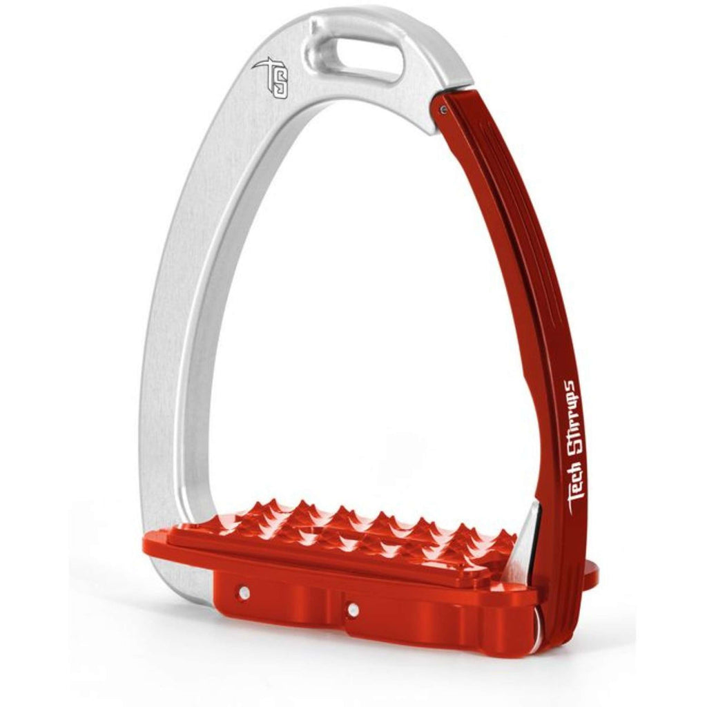 Tech Stirrups Stijgbeugels Venice Sloped EVO Zilver/Rood