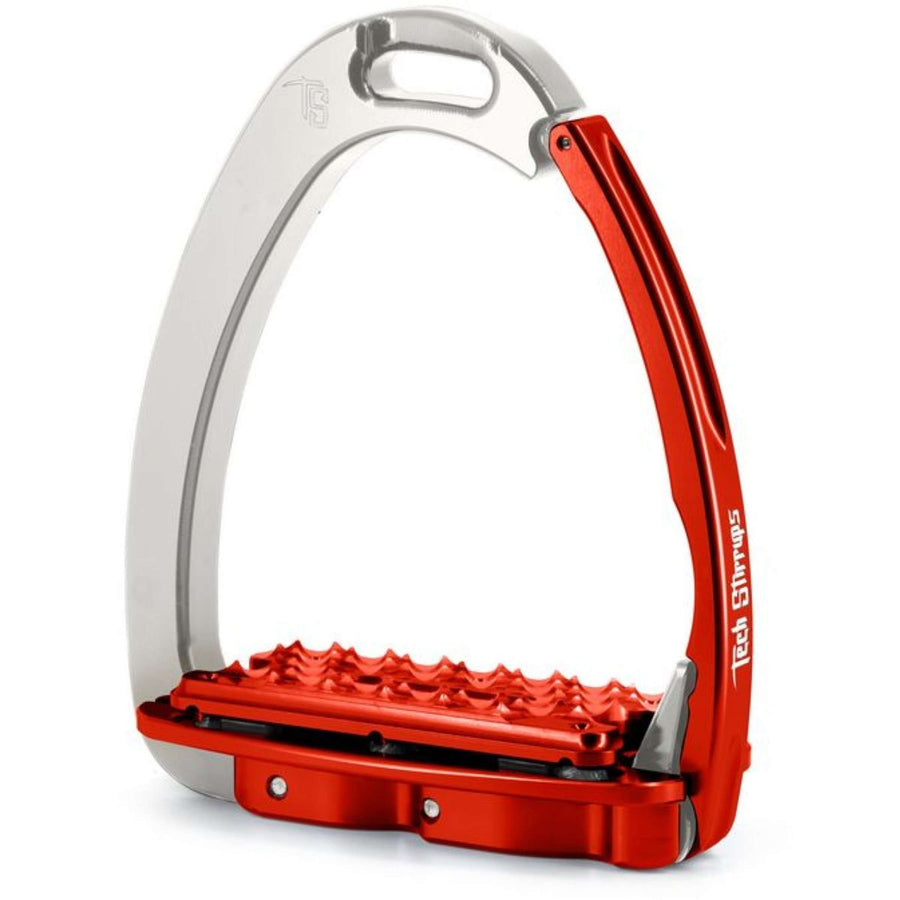 Tech Stirrups Stijgbeugels Venice Plus EVO Zilver/Rood