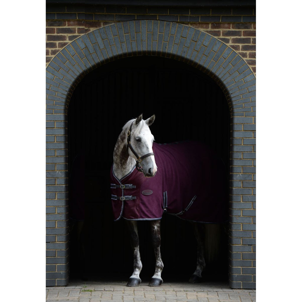 WeatherBeeta Fleecedeken Cooler Standard Neck Maroon/Grijs/Wit