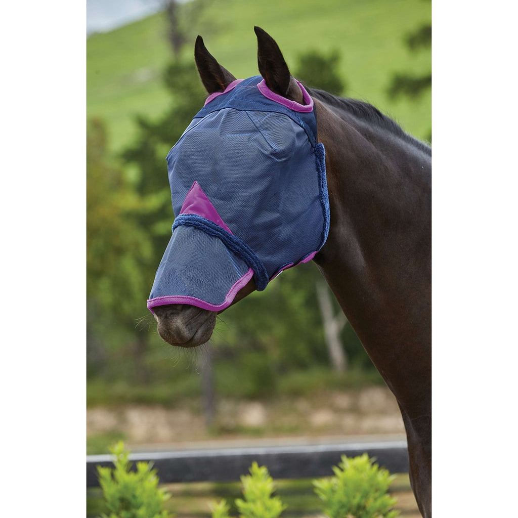 Weatherbeeta Vliegenmasker Comfitec Durable Mesh met Neus Navy/Paars