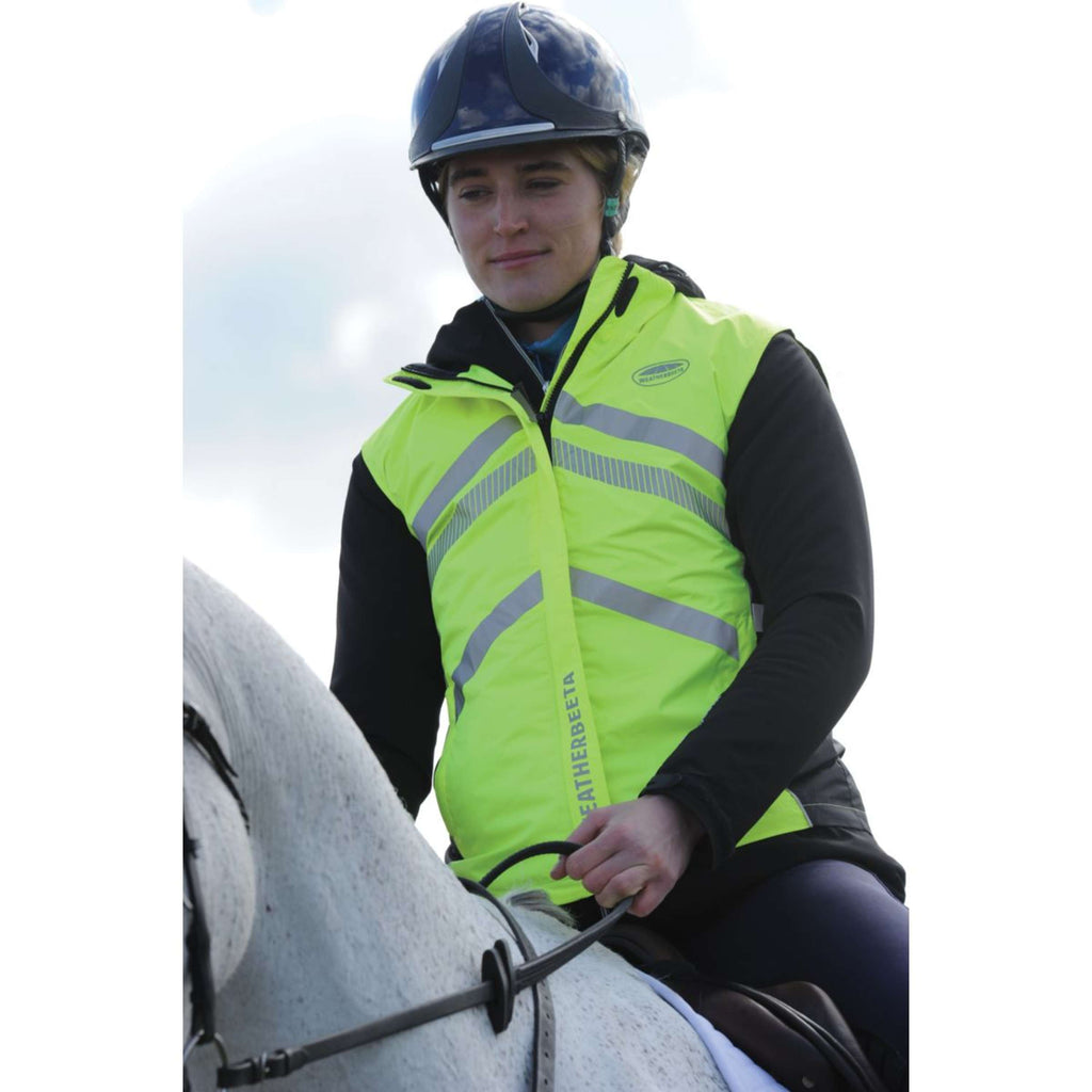 Weatherbeeta Bodywarmer Reflective HiVis Lichtgewicht Waterproof Geel
