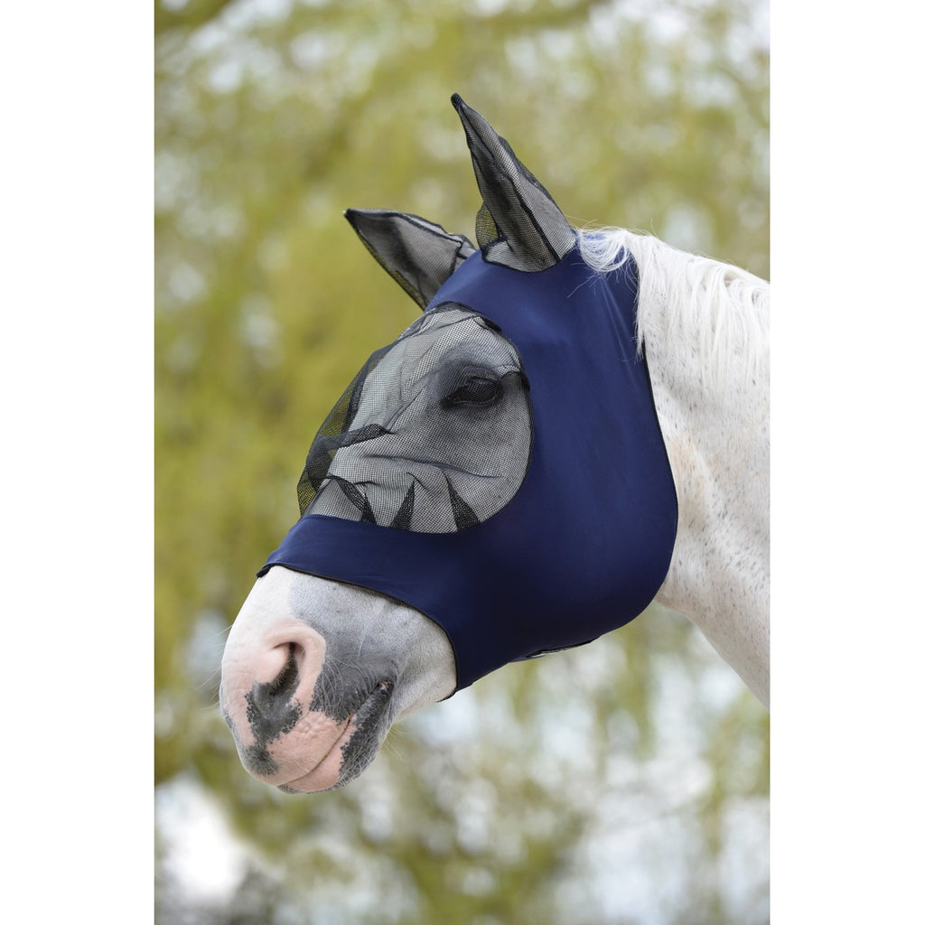 WeatherBeeta Vliegenmasker Stretch Eye Saver met Oren Zwart/Zwart