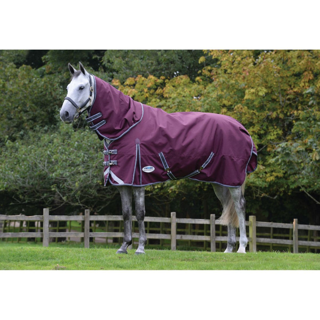 Weatherbeeta Regendeken Comfitec Plus Dynamic II Detach-A-Neck Lite 0g Maroon/Grijs/Wit