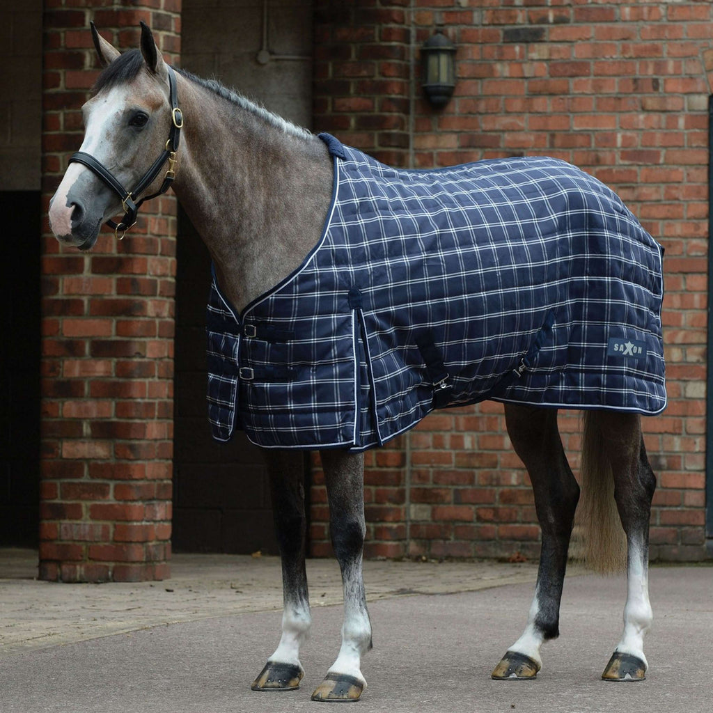 WeatherBeeta Deken Saxon 1200D PP Stable Standard Neck Medium Navy Plaid