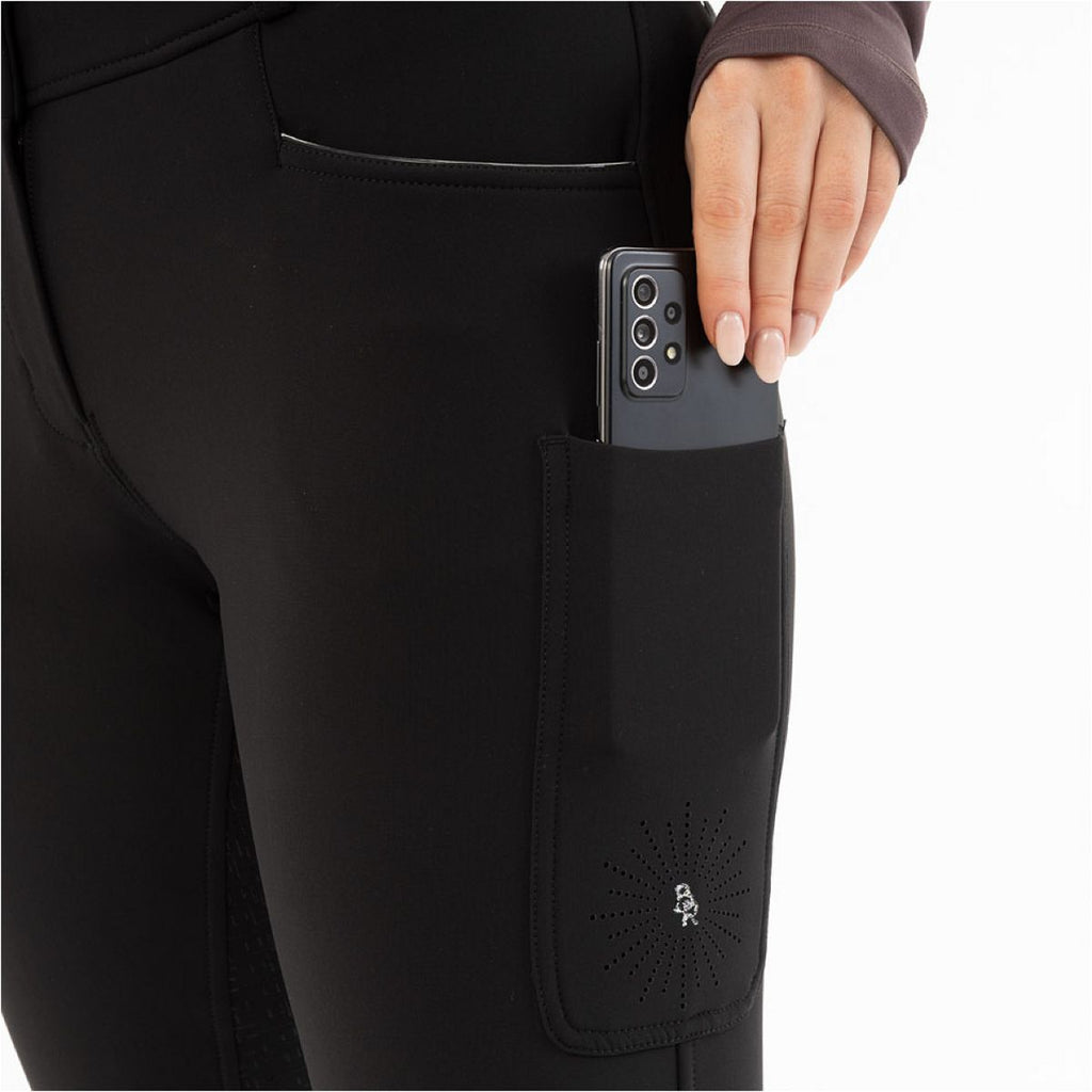 BR Rijbroek AW25 Softshell Jude Dames Siliconen Zitvlak Meteorite