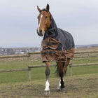 EQUITHÈME Outdoordeken Tyrex 600D Aisance 300g met Hals Grijs/Bruin