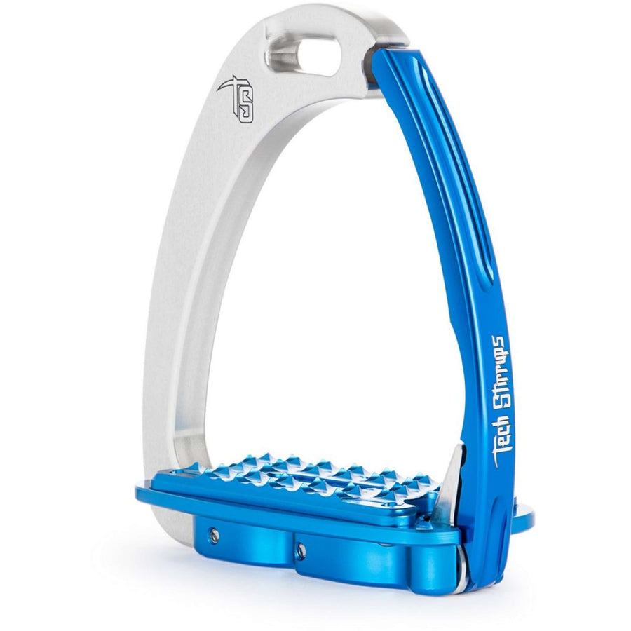 Tech Stirrups Stijgbeugels Venice Sloped M Zilver/Blauw
