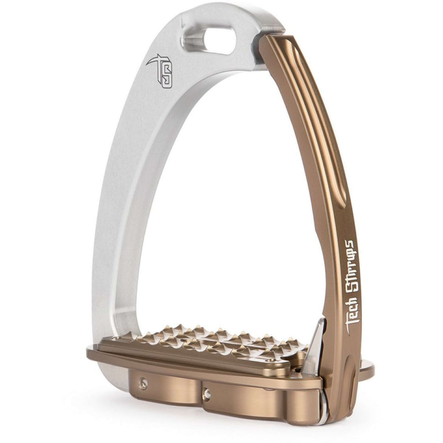 Tech Stirrups Stijgbeugels Venice Sloped M Zilver/Bruin